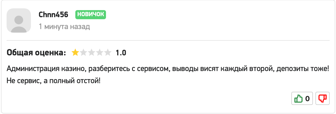 Свежие отзывы о Риобет.